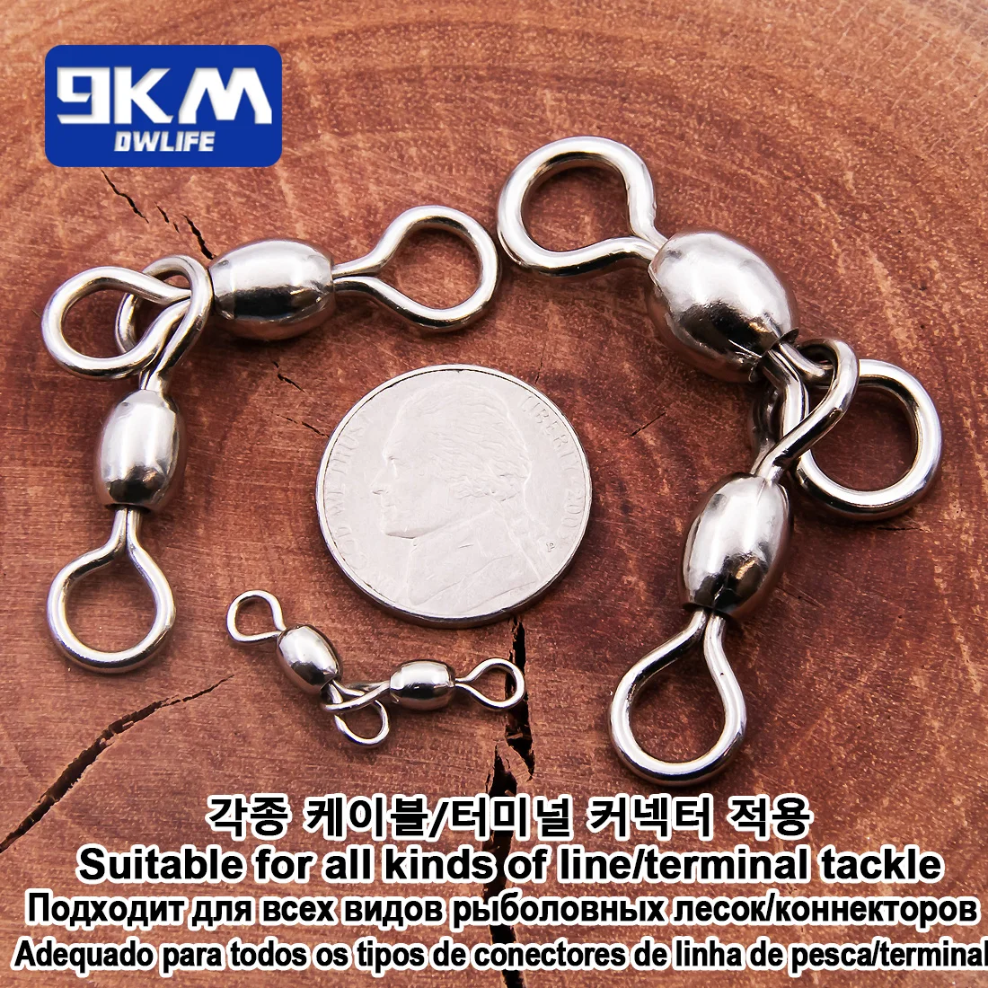 Grúa giratoria de acero inoxidable de 3 vías, barril de pesca giratorio, aparejos de pesca, aparejo de bagre, aparejo giratorio, aparejo inferior de pesca para Surf - imagen 5