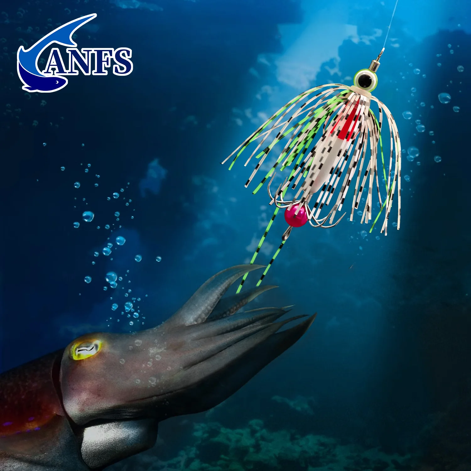 Jig Head Calamar Luminoso ANFS – Cebos Fluorescentes Pesca Nocturna - imagen 5