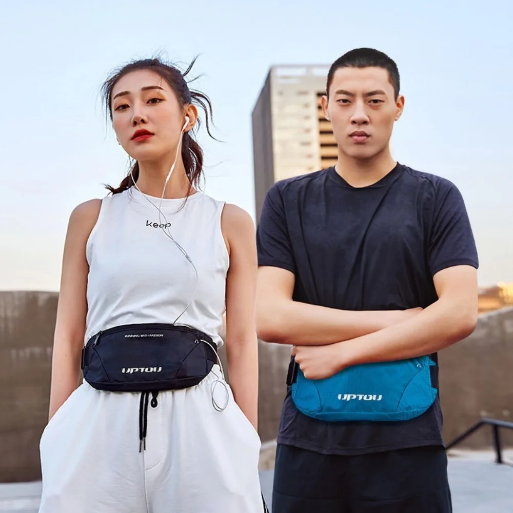 Riñonera deportiva de gran capacidad con correas elásticas ajustables, impermeable, ligera, portátil, ultrafina, para correr