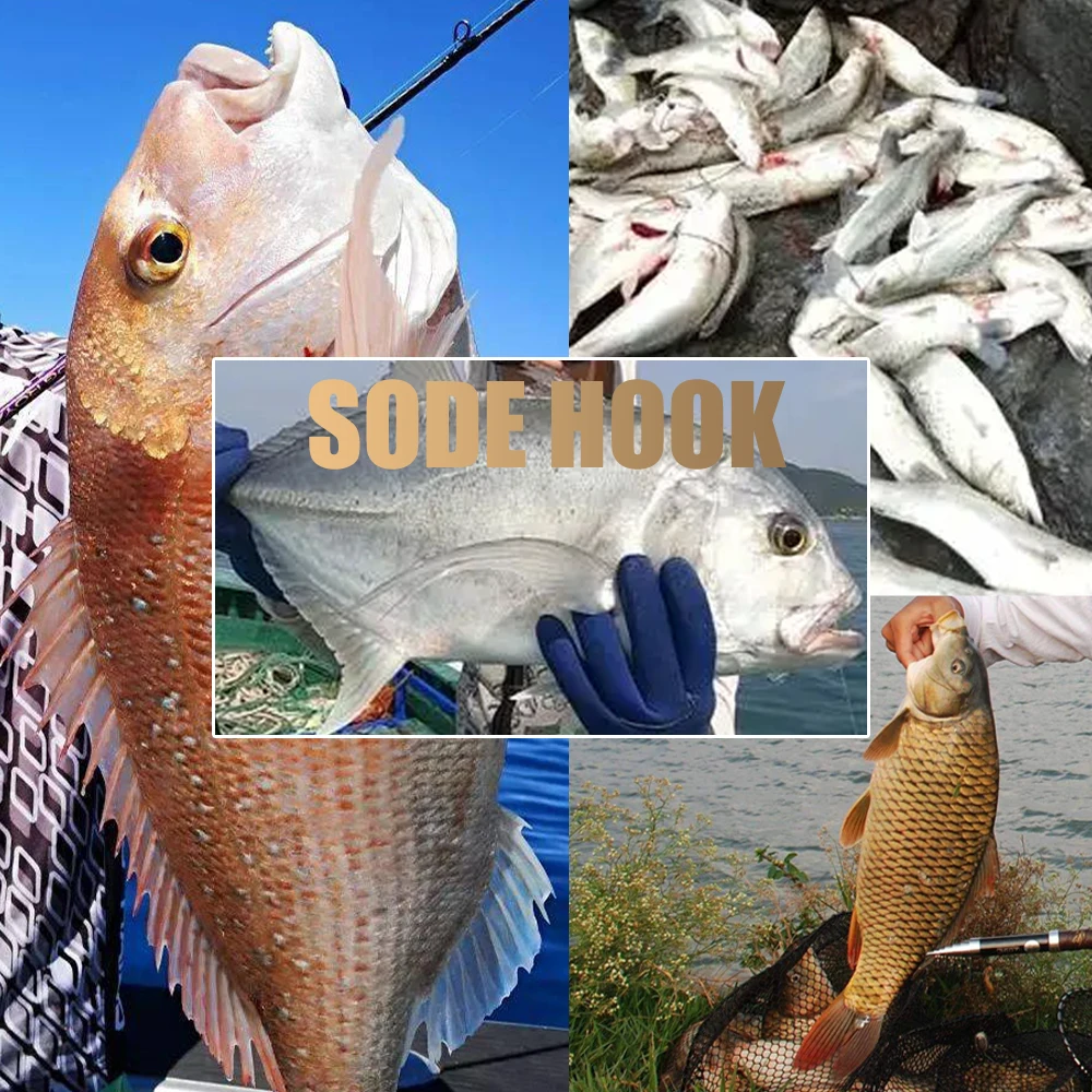 FTK-anzuelo de pesca de caña larga de acero al carbono, anzuelo afilado con púas de ojo para carpa de agua salada, accesorios 401SS, 25-50 piezas - imagen 5