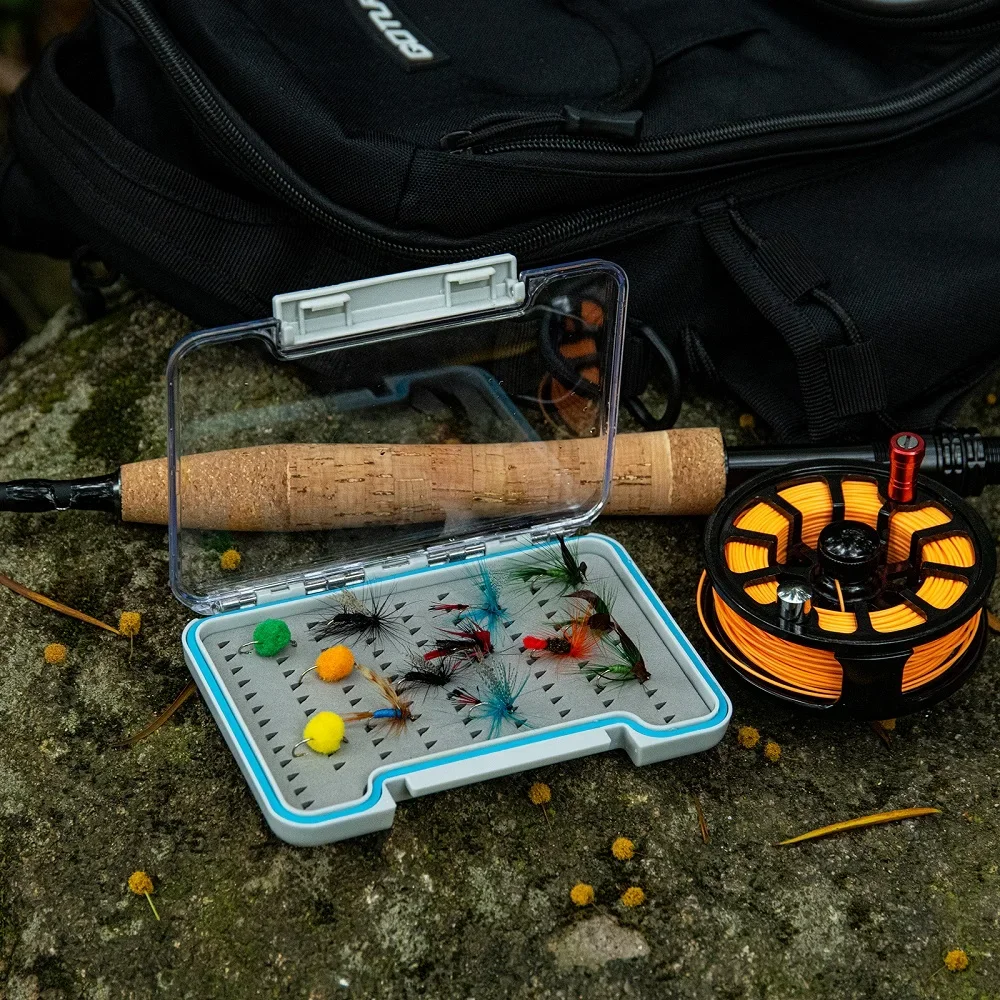 Goture-cajas de almacenamiento de señuelos de pesca con mosca, contenedor transparente de plástico ABS, accesorio para aparejos de pesca, resistente al agua - imagen 2