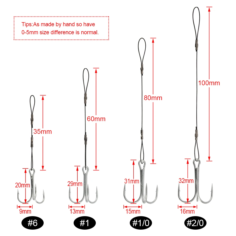 Spinpoler Stingers Rig conector de anzuelo de pesca, guía de acero inoxidable, línea frontal, Ideal para cebos más grandes, aparejos de señuelo, 3 unids/lote por paquete - imagen 4