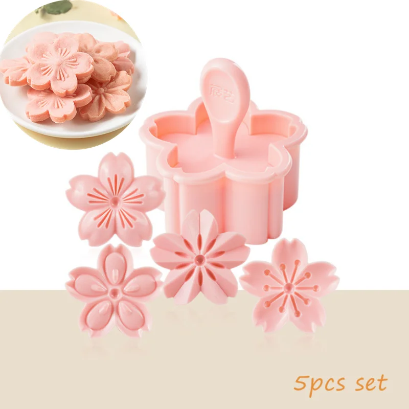 Moldes Sakura flor de cerezo vistos desde arriba