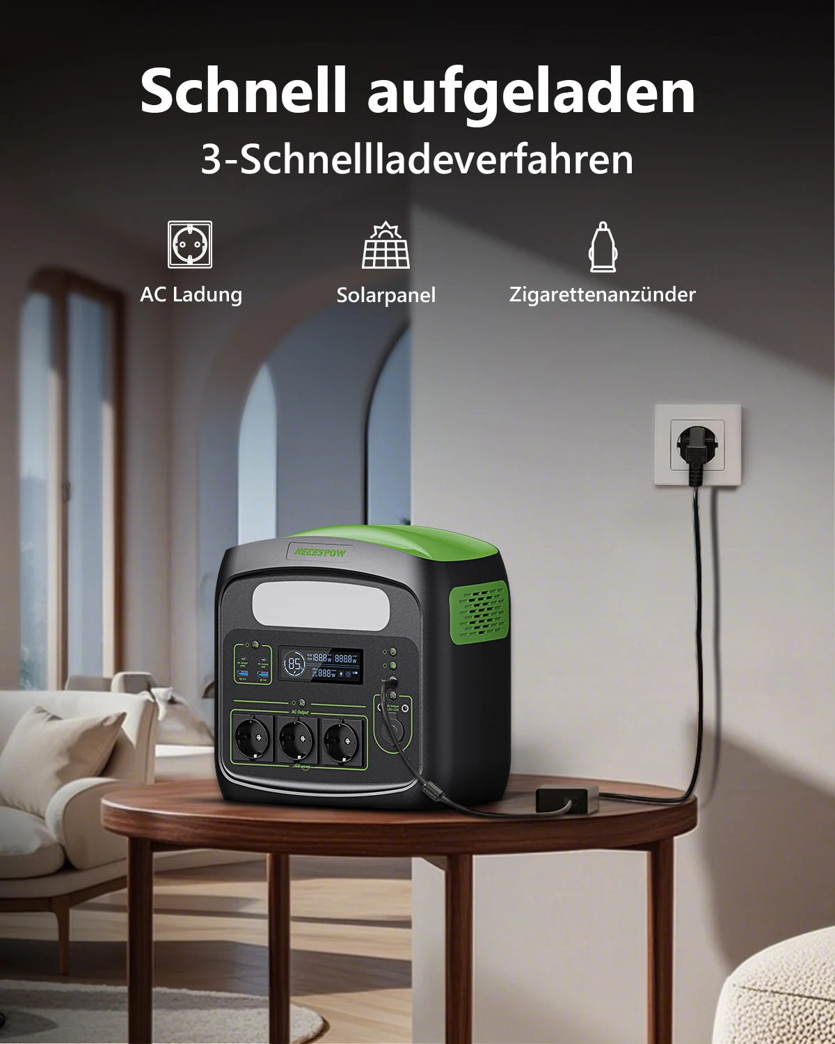 N7576 Generador Solar Portátil para Pesca y Camping Al Aire Libre - imagen 3