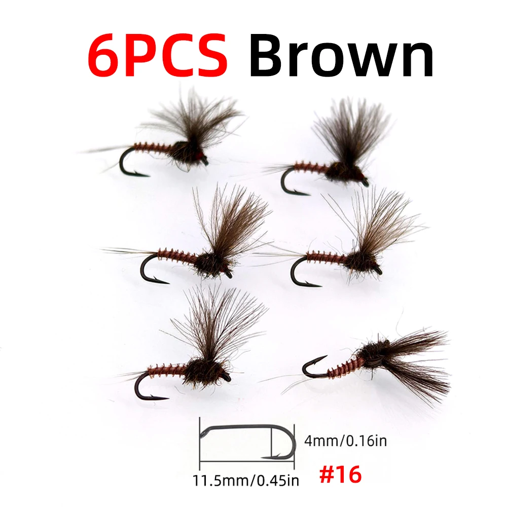 6pcs brown