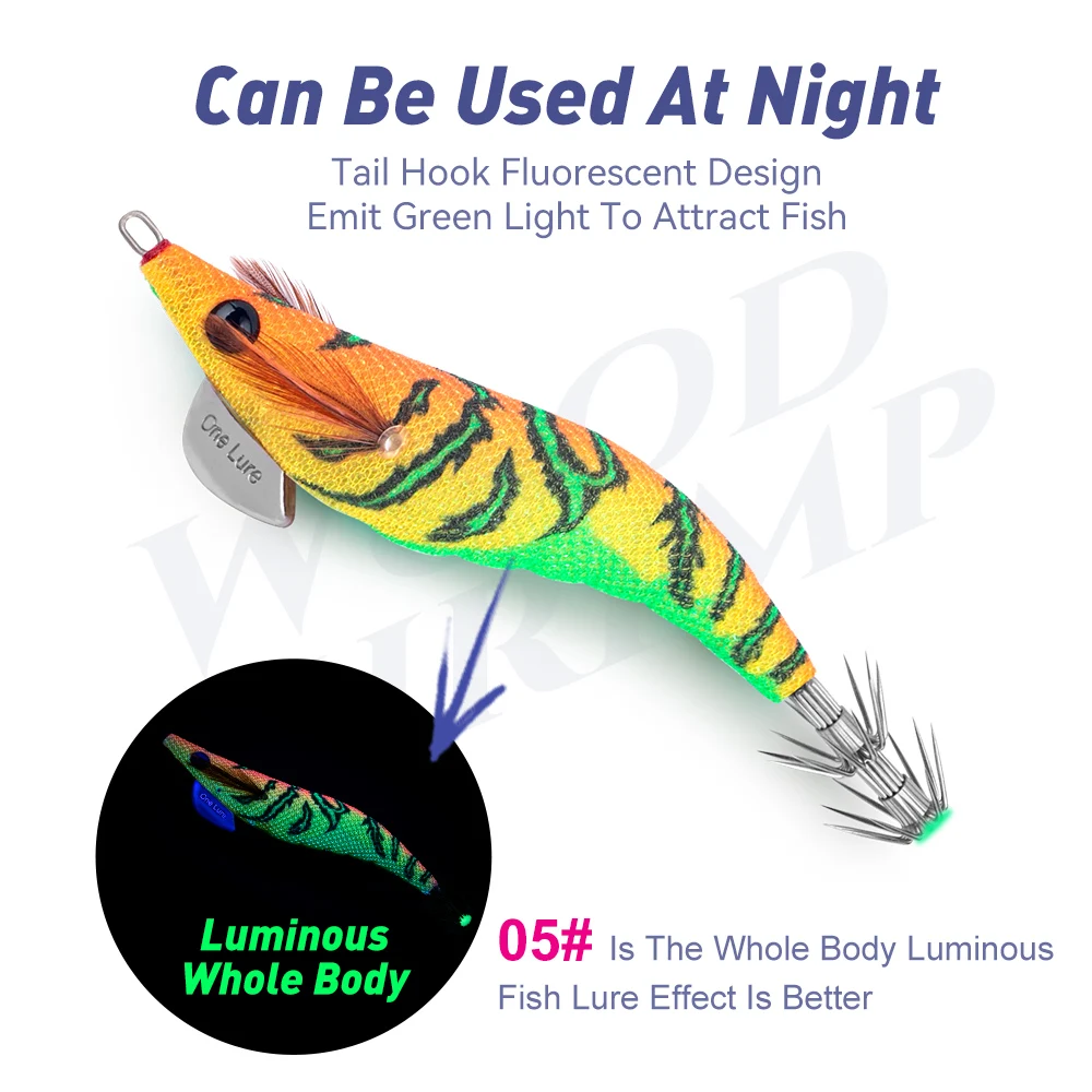 Kingdom EGI Jigs 2.5 #   3.0 #   3.5 #   Señuelo de pesca Artificial, anzuelo de calamar de alta calidad, cebos duros para camarones para sepia EGI - imagen 5