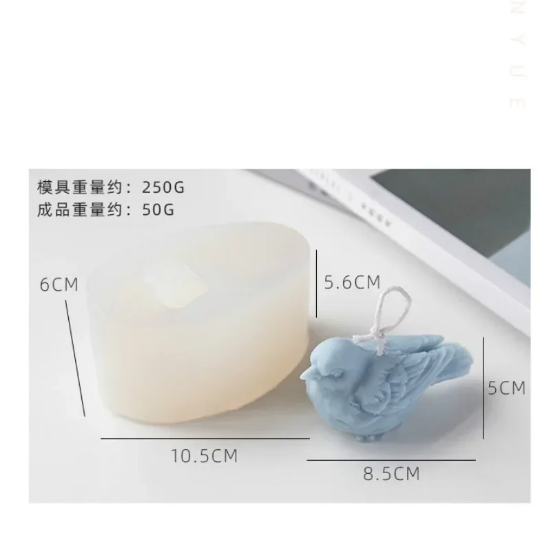 Molde de silicona con forma de pájaro 3D, vela de aromaterapia artesanal, moldes de silicona decorativos Retro, decoración Vintage para el hogar - imagen 5