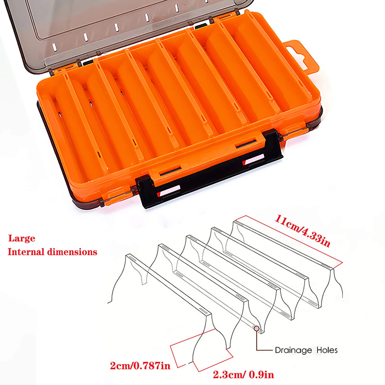 Caja de aparejos de pesca con compartimentos para señuelos - imagen 5