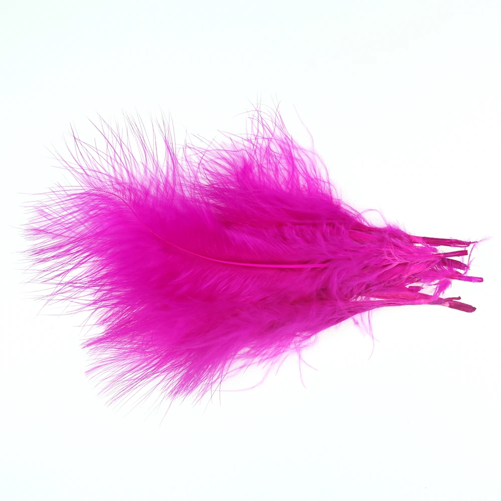 ICERIO-pluma de marabú larga de colores, Material de atado de peces para Streamer Fly Jig Head Woolly Bugger Leech Fly Bait, 50 unids/lote por paquete - imagen 3