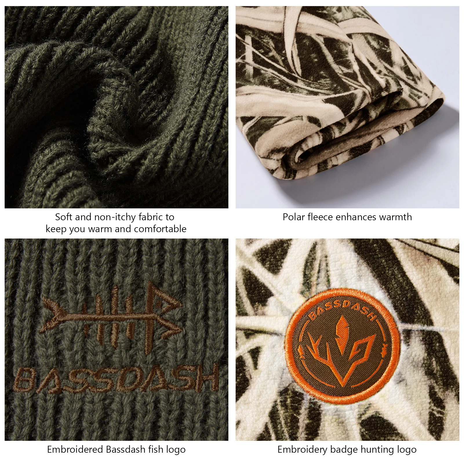 BASSDASH Gorro de invierno de lana reversible a prueba de viento, gorros gruesos y cálidos para hombres y mujeres, gorro de punto con puños unisex de ajuste elástico - imagen 5