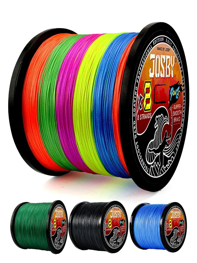 Camscos de línea de pesca trenzada de colorida Josby para un espacio apretado y alta resistencia