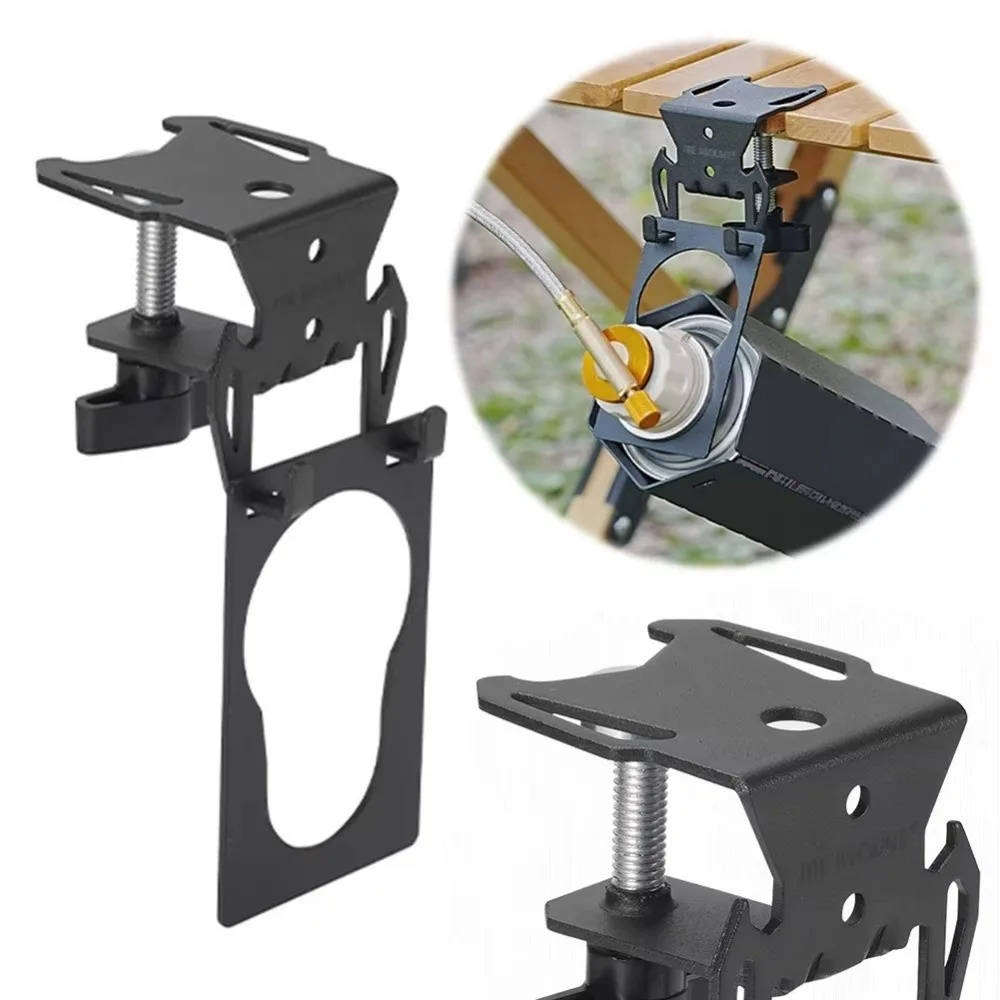 Gancho colgante para recipiente portátil para exteriores, soporte multiusos de hierro para recipiente de Gas, gancho para recipiente de Gas, accesorios para acampar - imagen 4