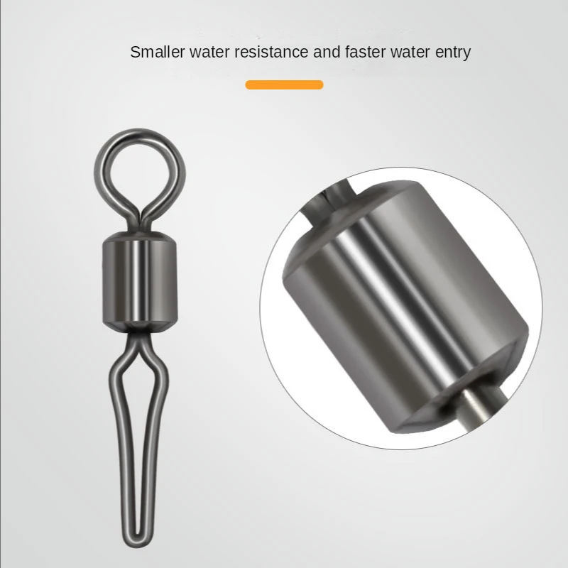 Conector de línea de pesca giratoria, rodamiento giratorio para anzuelo, accesorios de pesca de carpa, 20 unidades por lote - imagen 3