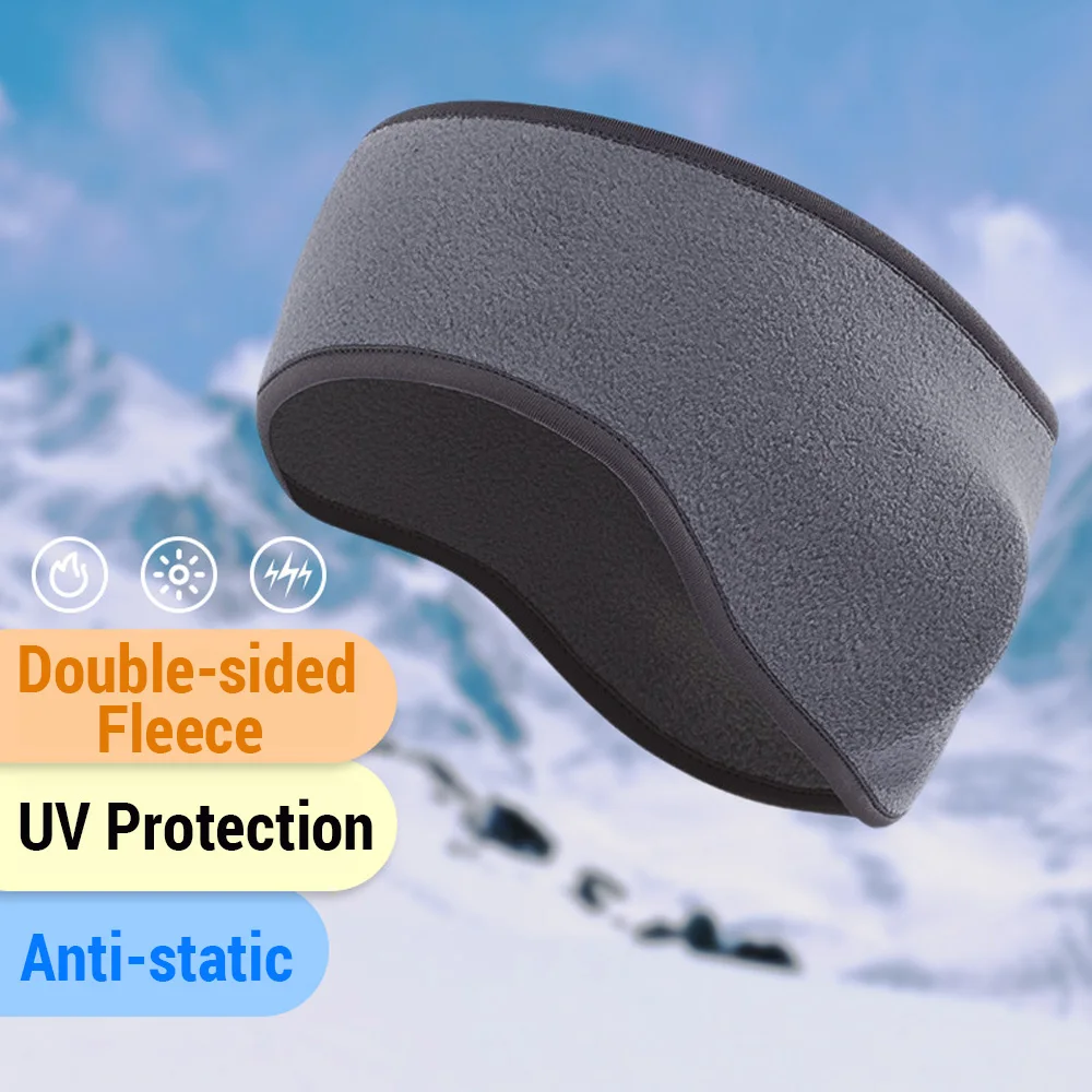 Diademas deportivas para hombre y mujer, diadema de lana Polar cálida para ciclismo, senderismo y esquí, accesorios para el cabello Unisex, invierno y otoño - imagen 3