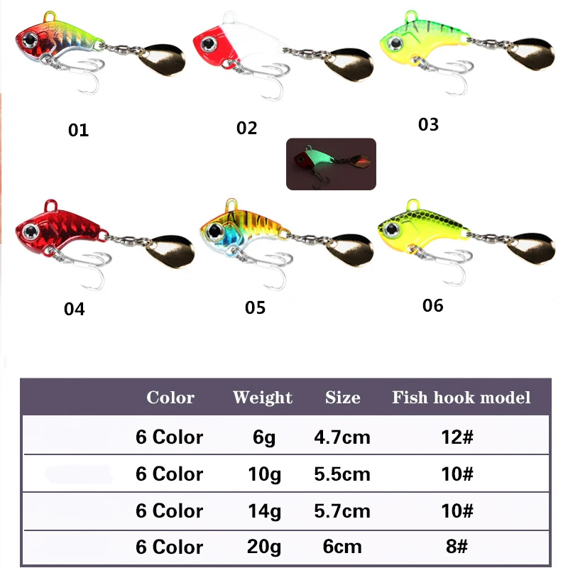 Señuelos de Pesca pequeños, cebos de plástico Artificial, se hunden, se hunden, Jerkbait, VIB, Wobblers, buceo profundo, mar, Océano, 1 pieza, 6g-20g - imagen 3