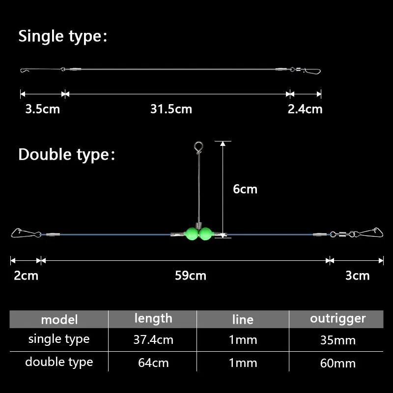 LETOYO-Juego de señuelos de pulpo individual doble, 100cm/140cm, Webfoot luminoso, señuelos de pulpo, plantilla de calamar, cebo Artificial, pesca de pulpo - imagen 2