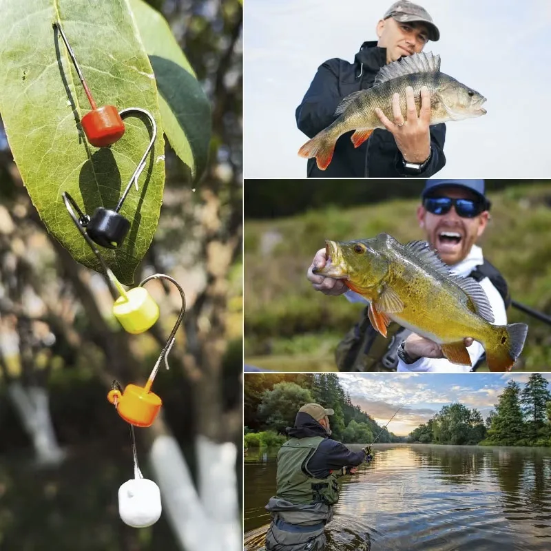 Anzuelos de pesca con cabeza de anzuelo Ned coloridos, 5 uds., anzuelos con cabeza de seta, aparejos de pesca afilados de 2,8g-7g para cebos blandos - imagen 3