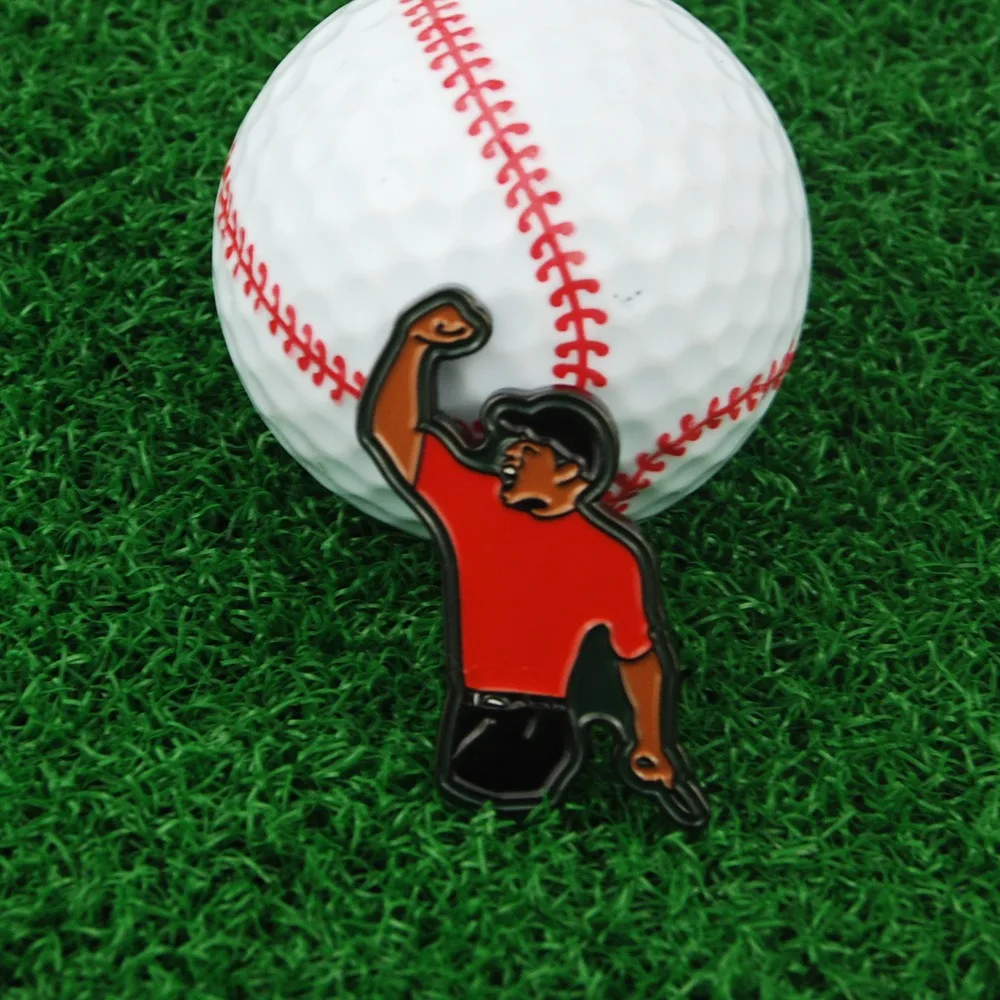 Marcador de pelota de Golf para chaqueta verde, marcador de aleación portátil, imán, Clip de sombrero de Golf, marcador creativo de Tigre, posición de pelota de Golf - imagen 4