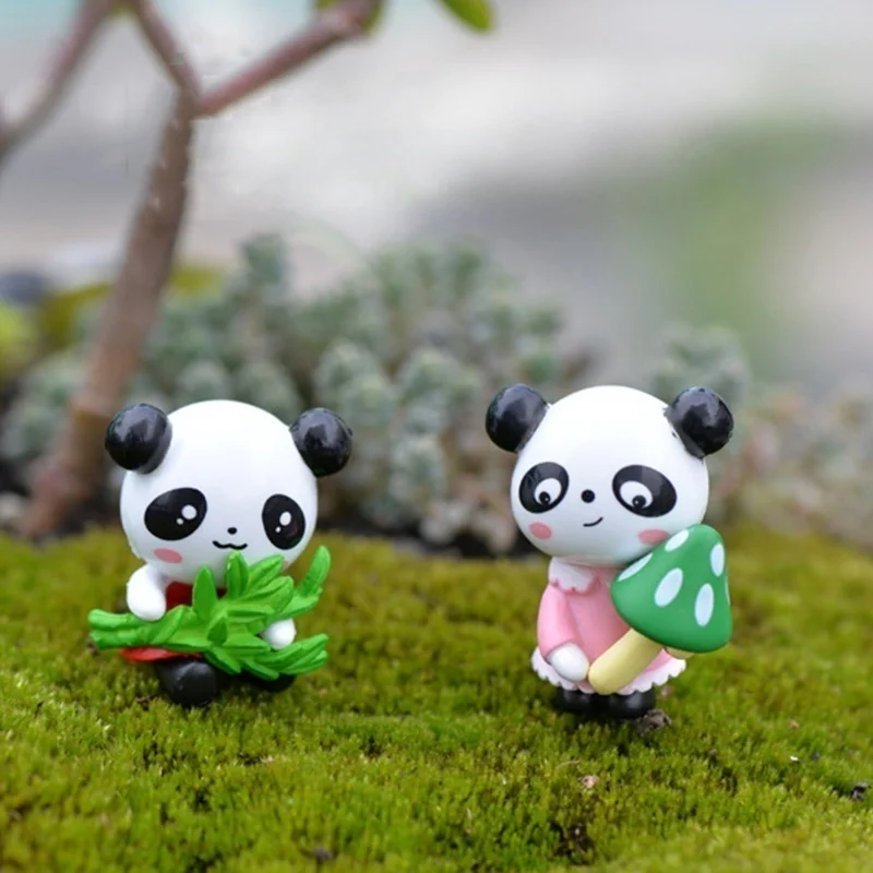 Figuras mini de Panda para casa de muñecas y terrario - imagen 4