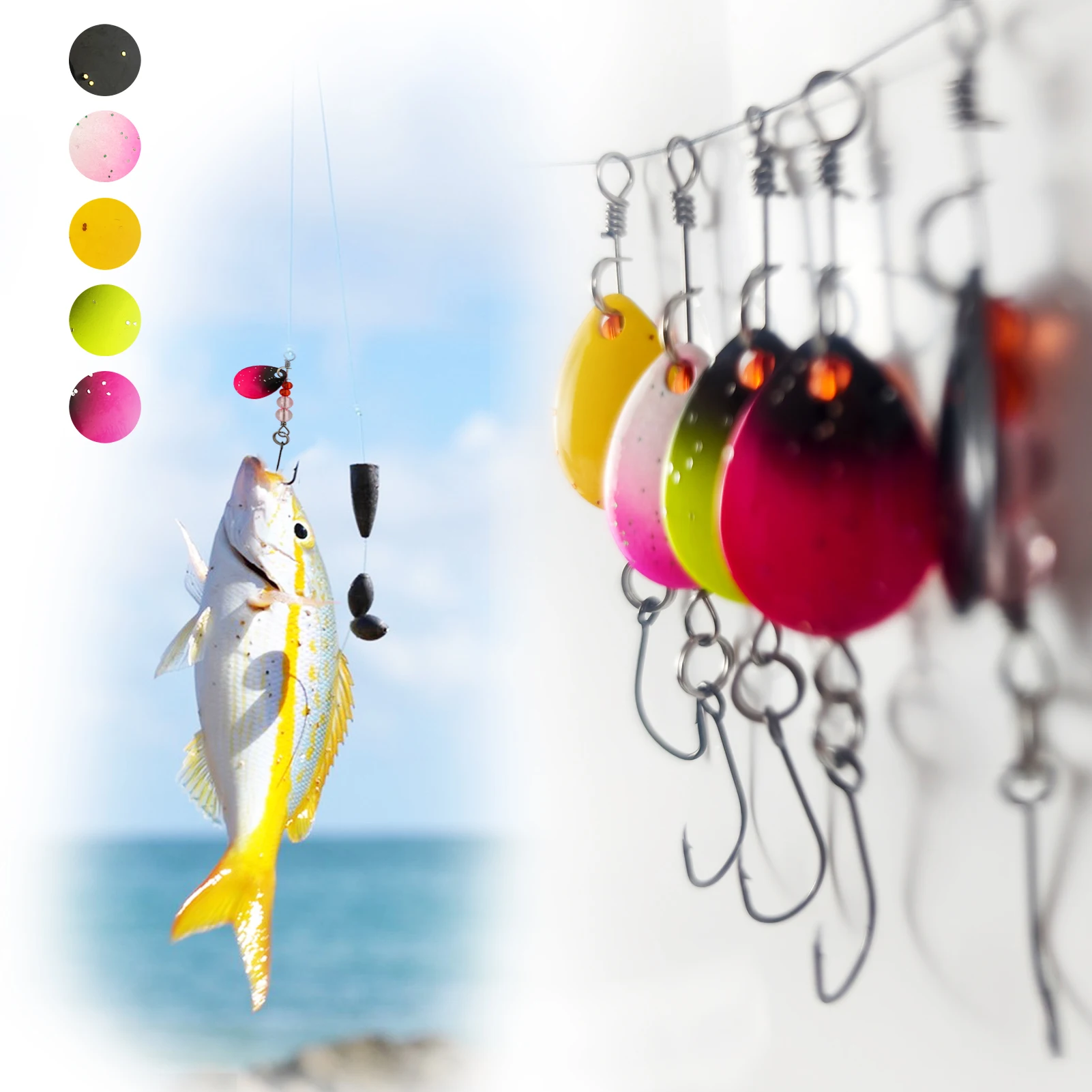 Spinnerbaits Free Fisher – Señuelos metálicos para lubina y trucha - imagen 4