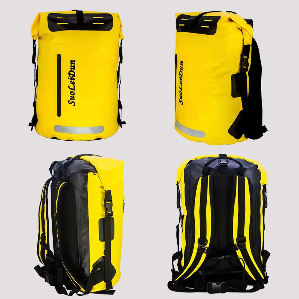 Bolsa de almacenamiento de pesca, bolsa de viaje impermeable para exteriores, bolsa de pesca resistente al desgaste, almacenamiento grande anticorte, bolsa de espacio grande de 35L/55L/85L - imagen 2