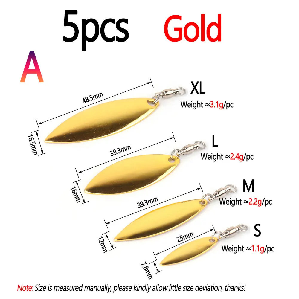 5PCS Gold A
