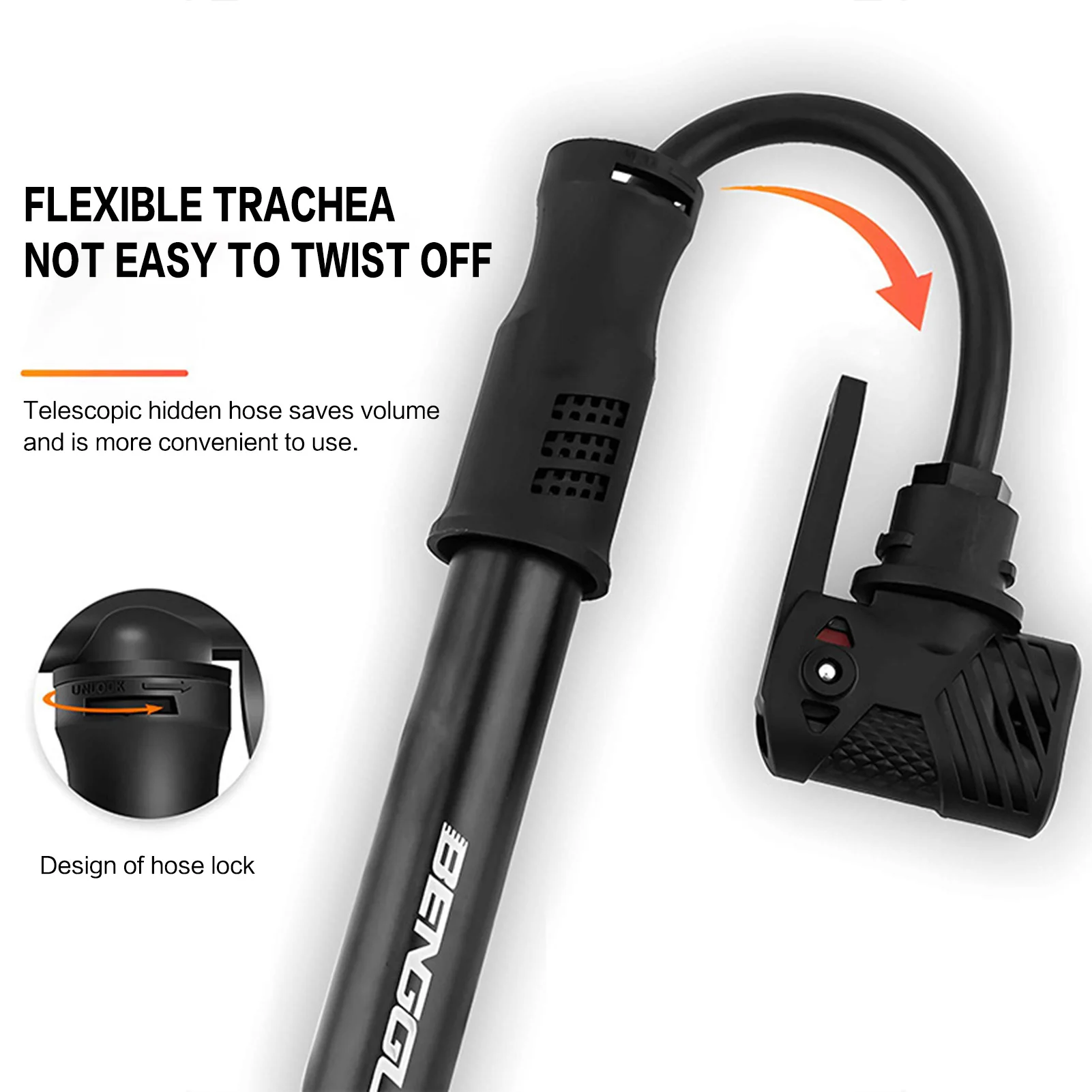 Bomba de bicicleta portátil, bomba de aire de alta presión de aleación de aluminio duradera para bicicleta de carretera MTB, bicicleta eléctrica, accesorios para ciclismo al aire libre