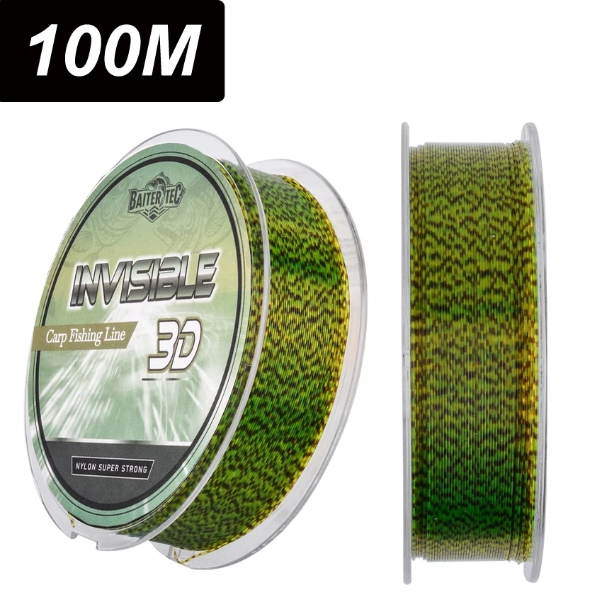 Línea de pesca Invisible de 100M, línea de revestimiento de fluorocarbono moteado, 0,14mm-0,50mm, 4,13LB-34,32LB, línea manchada súper fuerte - imagen 2