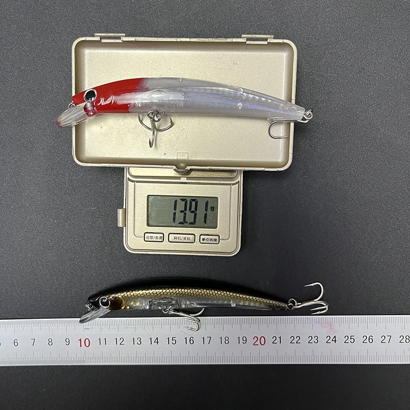 110mm 14g pececillo grande 3D pececillo flotante Wobbler Trolling fundición pesca agua de mar lubina trucha Isca aparejos de pesca artificiales 9115 - imagen 5