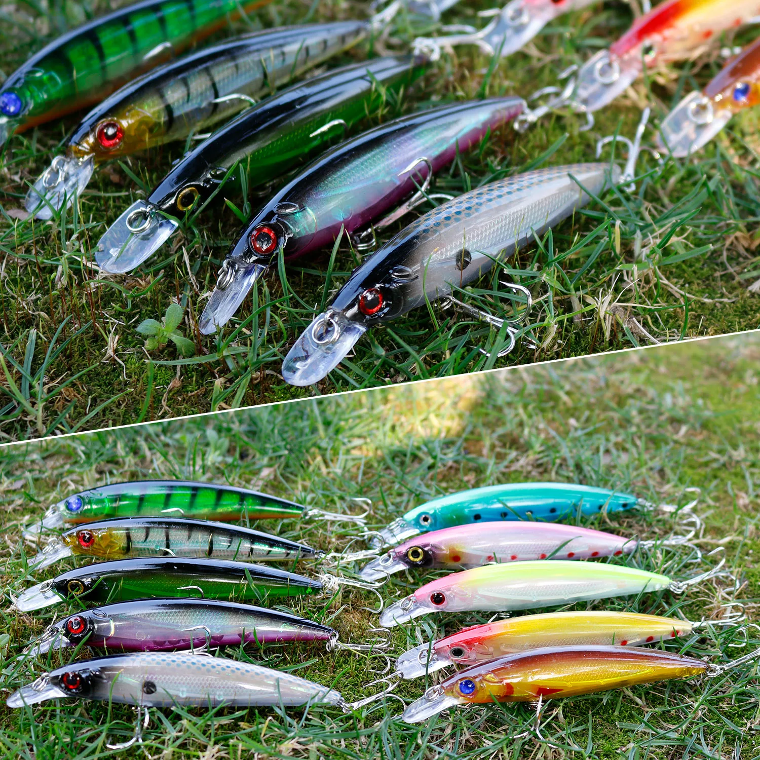 Sougayilang-señuelo de Pesca de pececillos, anzuelos de Pesca de 11,3 CM y 15G, aparejos Wobbler, Crankbait, cebo duro Artificial de Japón, Swimbait - imagen 4