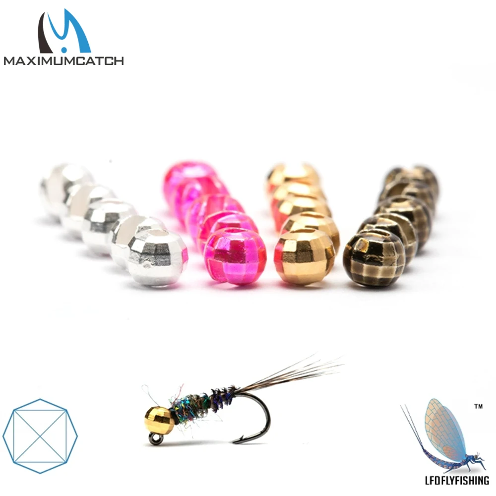 Maximumcatch-Cuentas de atado de moscas, 25 unidades, cuentas de tungsteno ranuradas de diamante, Material de atado de moscas multicolor, cuentas de latón para señuelo de pesca con mosca - imagen 2