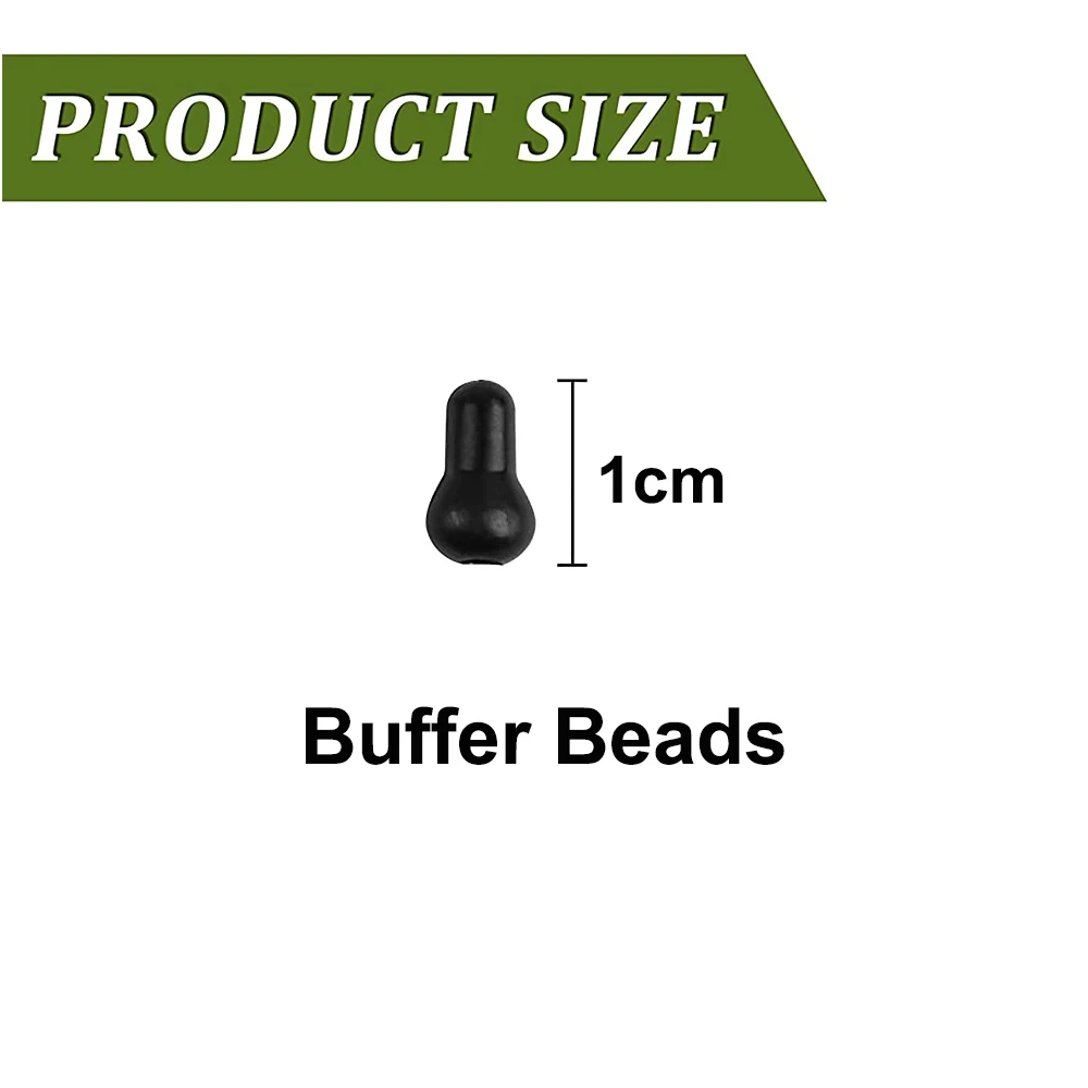 Kit de aparejo para correr para pesca de carpa, 30/50/100 Uds., cabeza redonda, cuentas de amortiguador de goma, aparejos de helicóptero, Terminal de pesca de carpa, accesorios - imagen 2