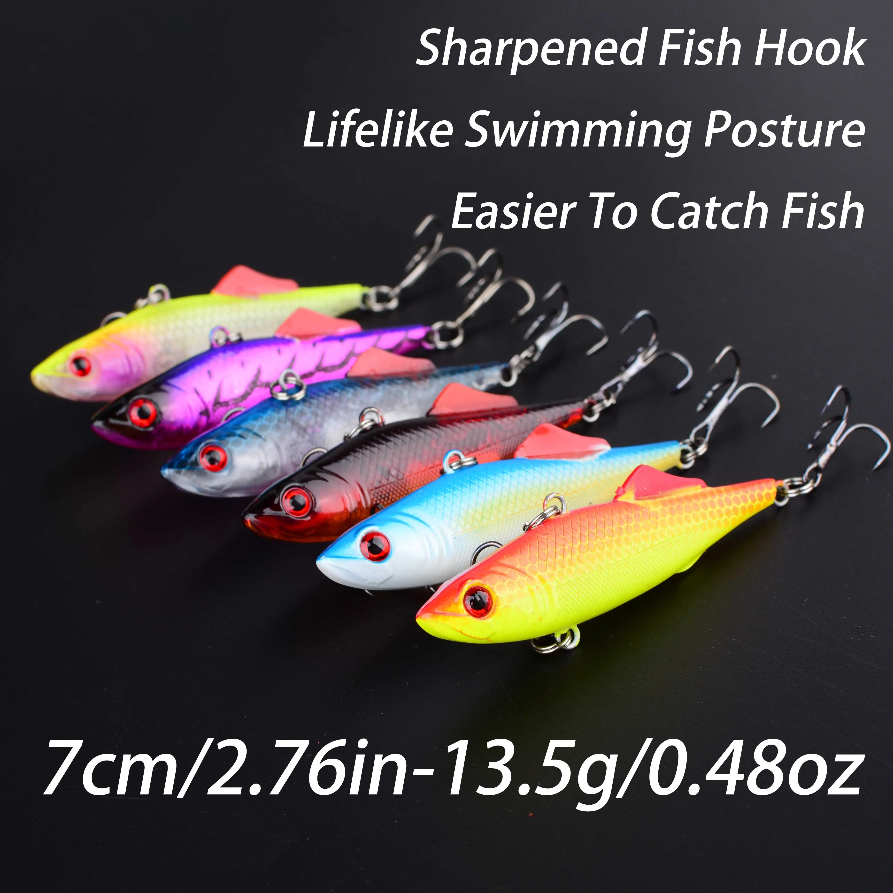 Señuelo de pesca con vibración VIB, cebo duro Wobbler Artificial Isca de fundición larga, aparejos de carpa para nadar, 6 uds. - imagen 2