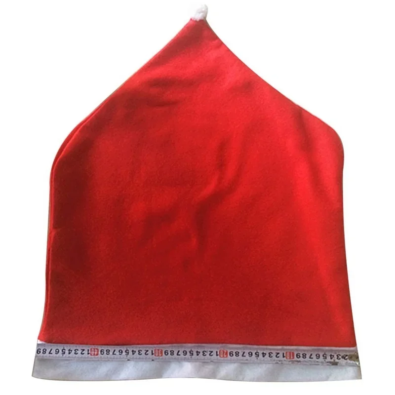 Fundas decorativas para sillas de Papá Noel, cubierta de tela para mesa de cena de Navidad, fiesta, hogar, sombrero rojo, 2 piezas por juego - imagen 5