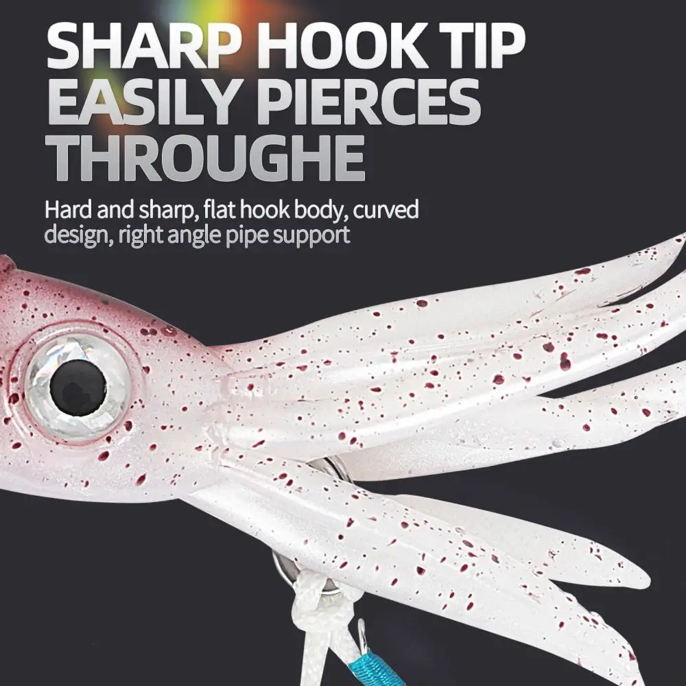 Anzuelos jig head VIB transparentes – Cuerpo plano para vinilo y pulpo - imagen 3