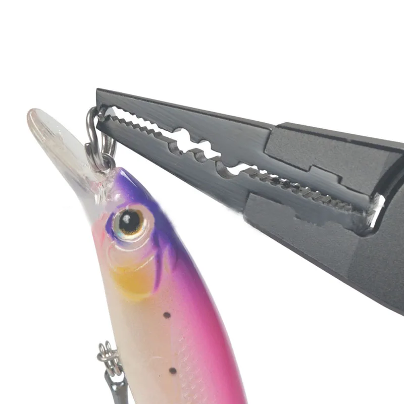 TAKEDO-Alicates de pesca de agua salada con gancho de selección de hebilla, alicates de anillo dividido, tijeras de línea de corte, equipo de pesca, 19,5 cm, 120g - imagen 4