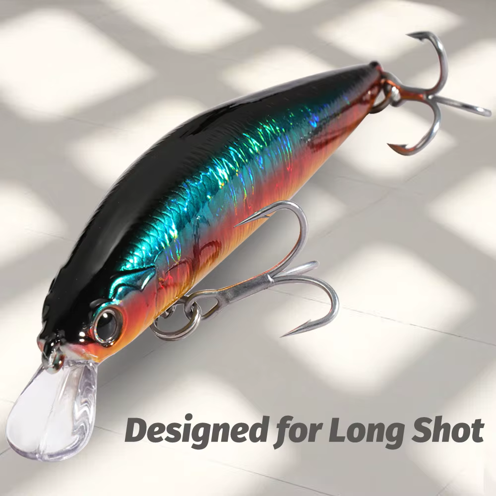 GOBAI Wobbler Minnow Suspensión – Señuelo profesional para spinning