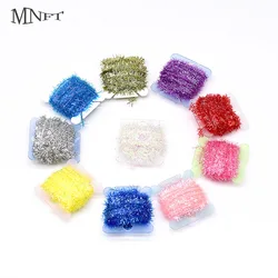 MNFT hilo de chenilla de oropel de Cactus Spooled, tira de Flash de cristal, insectos de Ninfa, Material de atado de moscas, 10 colores