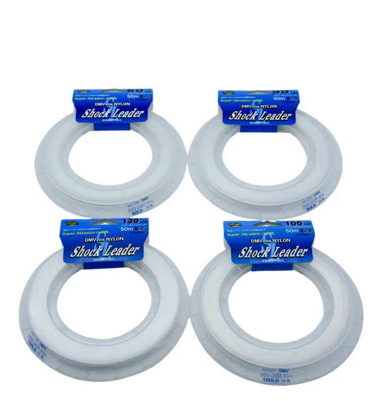 Nuevo Japón Original 50M # 7--- # 60 hilo de pescar líder Jigging de atún para lubina de agua salada de nailon de alta resistencia para peces grandes