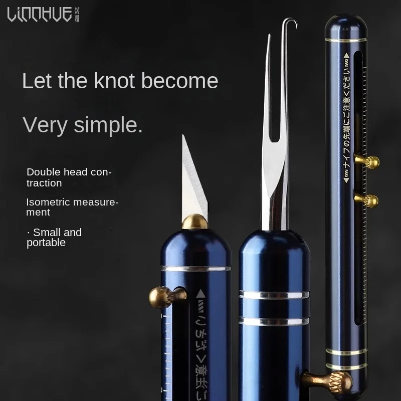 Nudador de sublínea LINNHUE, anudador de sedal de pesca rápido multifuncional, regla de sublínea para atar, herramienta de sublínea, artefacto profesional - imagen 2