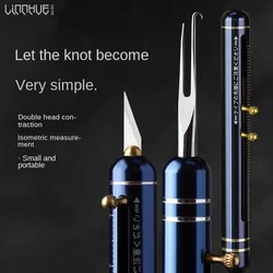 Nudador de sublínea LINNHUE, anudador de sedal de pesca rápido multifuncional, regla de sublínea para atar, herramienta de sublínea, artefacto profesional