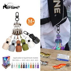 Nuevo M + 6 uds plantilla de calamar funda protectora de cebo conjunto Webfoot pulpo Egi ganchos cubierta señuelos máscara sepia paraguas señuelo tapa herramienta