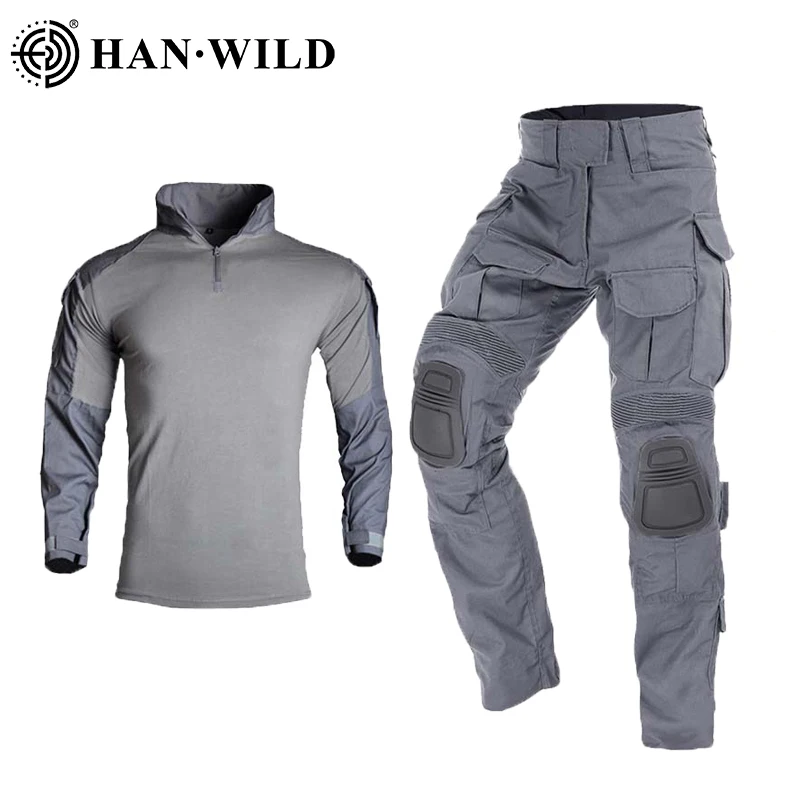 Traje de combate G3, camisa táctica para hombre, pantalones de acampada con almohadillas, ropa deportiva Airsoft para Paintball, uniforme de camuflaje para caza y acampada