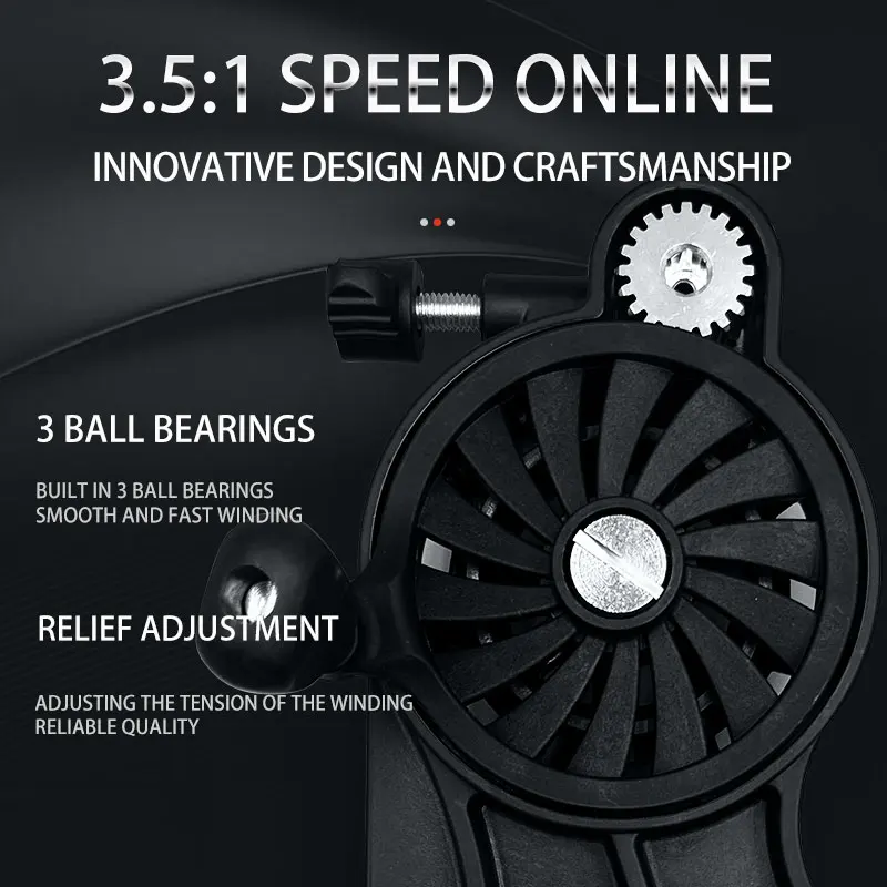 Enrollador de línea de pesca, abrazadera de mesa portátil ajustable, máquina de carrete de pesca, bobinado de alambre, equipo de carrete rápido - imagen 2