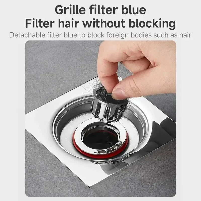 Núcleo de drenaje de suelo antiolor, dispositivo de drenaje de inodoro, filtro de núcleo interno, tubería de alcantarillado a prueba de insectos - imagen 5