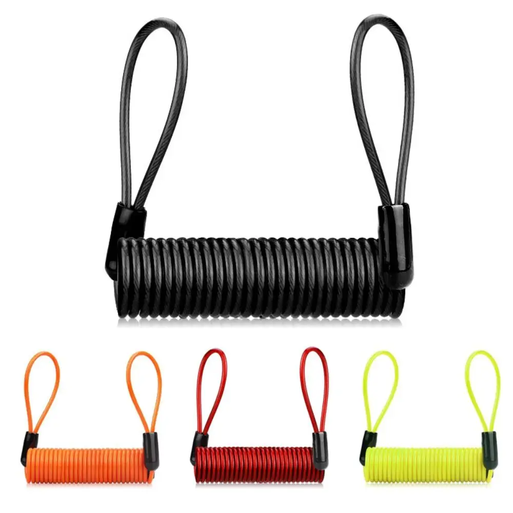 120 cm Disc Lock Herinnering Kabel Waterdicht PVC + Staaldraad Slot Anti-Diefstal Touw Beveiliging Herinnering Disc Lock lente Kabel - imagen 3