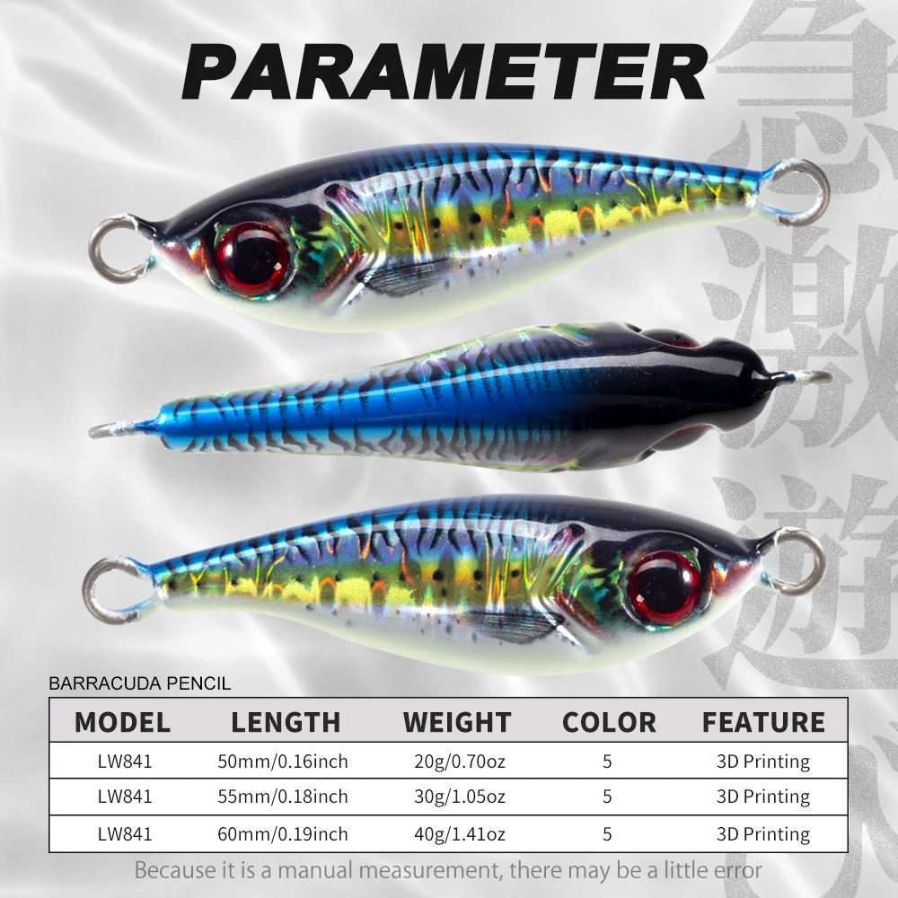 Hunthouse-señuelo de pesca de Metal con impresión 3D, 20g, 30g, 40g, Wobbler Artificial, cebo duro, pesca en mar de agua salada colorida - imagen 2