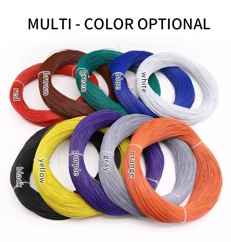 Cable electrónico UL1571 de 5/10/50M, 32 30 28 26 24 22 20 18 16 AWG, línea LED ambiental de cobre estañado con aislamiento de PVC, cable DIY - imagen 3