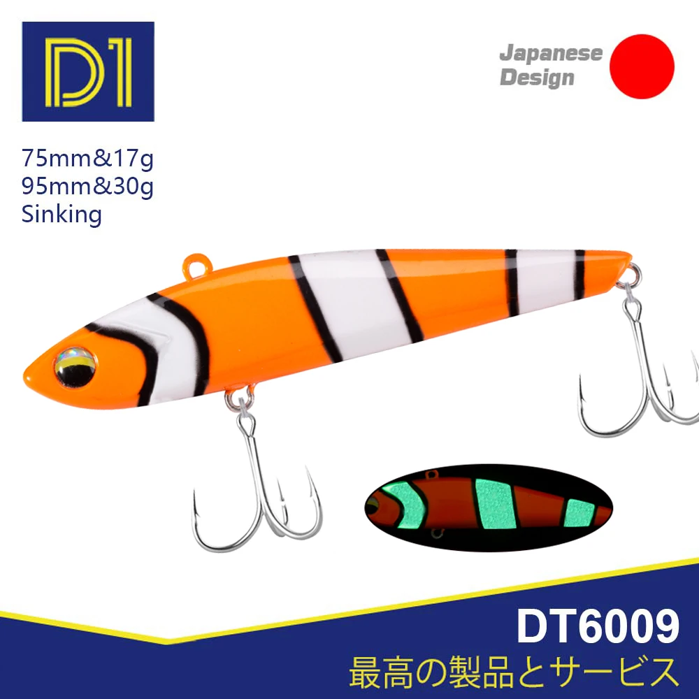 D1 nueva pesca de invierno para señuelos VIB peso ligero 95mm Mini ligero 75mm vibración 17g 30g lubina perca 2021 aparejos
