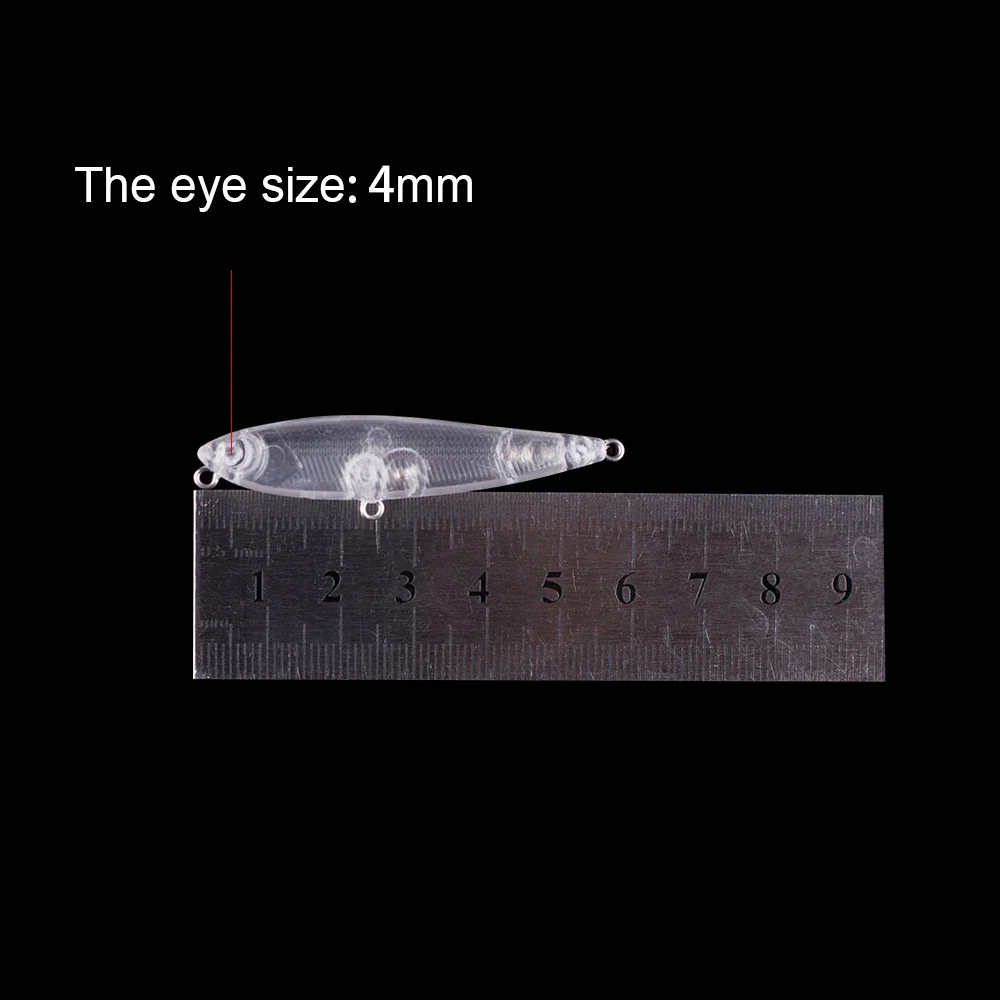 Hanlin-Mini Señuelos de Pesca, cebos de lápiz duro Minnow, de plástico flotante, sin pintar, 10/20 piezas, 5,5 cm, 2,5g - imagen 2